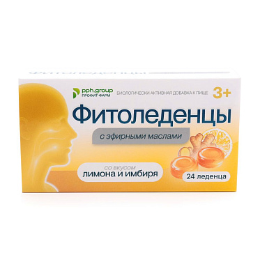 Фитоледенцы с эфирными маслами со вкусом лимона и имбиря