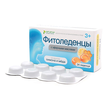 Фитоледенцы с эфирными маслами со вкусом лимона и мёда