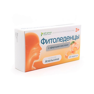 Фитоледенцы с эфирными маслами со вкусом апельсина